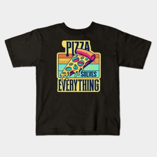 Pizza solves everything Kids T-Shirt